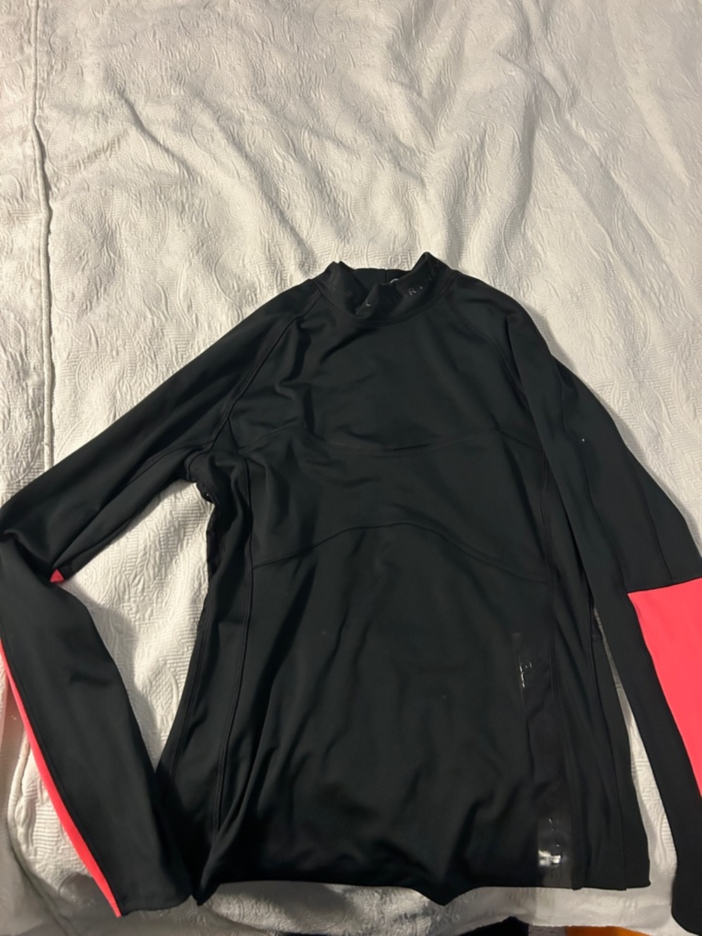 Adidas by Stella McCartney Black Long Sleeve Pullover with Pink Accents